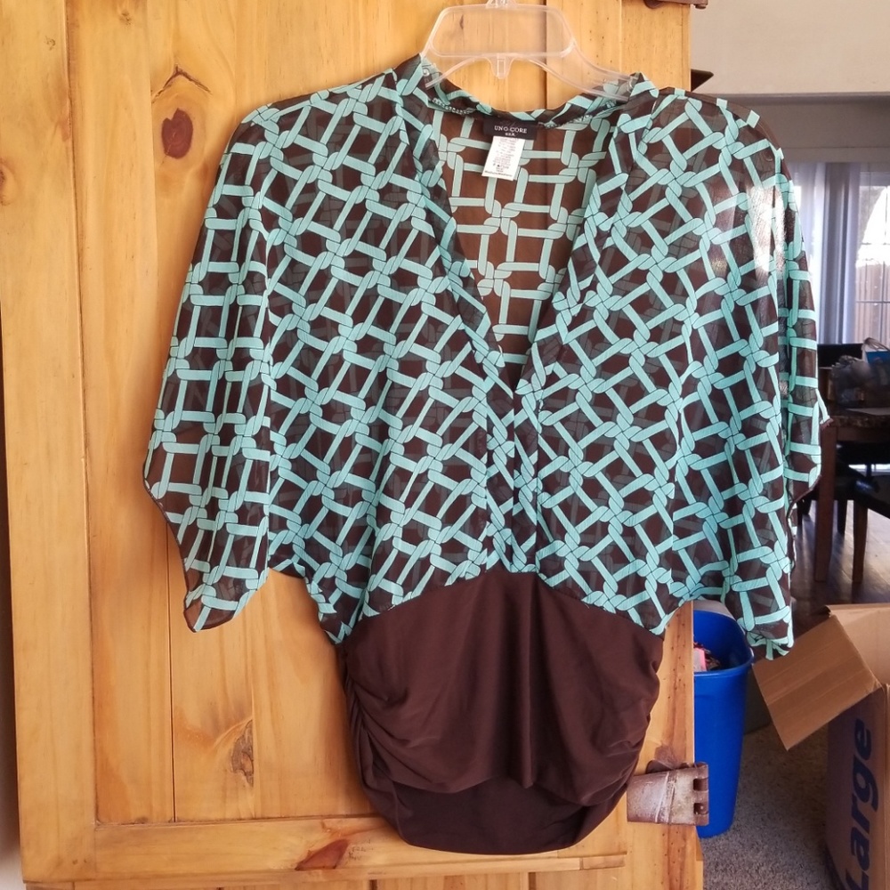 Women's sheer dress shirt